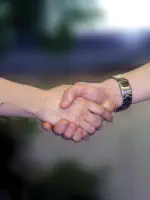 Handschlag als Dankeschön
